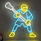 Lacrosse Neon Sign-Dimmable Sport Wall Decor With USB Power, Unique Lacrosse Gifts for Boys & Men, LED Bedroom Light for Man Cave College Dorm Lacrosse Fan Accessories