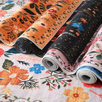 Door Mat Indoor Entrance 2x3 Rug Machine Washable Boho Floral Small Area Rug Non-Slip Low Pile Throw Rugs for Entryway, Kitchen, Front Door Indoor Entrance, Entry, Kids Room (Red)