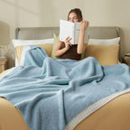 Joiedomi Twin Blanket for Couch Bed Sofa, Blue Knitted Blankets Gifts for Women Mom Girls, Cozy Cute Soft Throw Home Room Decor Aesthetic for Women Mothers Birthday Gifts 60x80 Inches