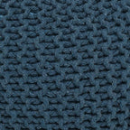 REDEARTH Round Pouf Bean Bag Ottoman - Foot Stool Hand Knitted - Home Decor Pouffe Stuffed - Cable Boho Poof Beanbag Footrest for Living Room - Nursery - Bedroom - Patio (19.5"x19.5"x14") - Teal