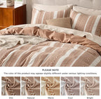 Bedsure Waffle Weave Duvet Cover King - 100% Cotton Boho Duvet Cover Set with 2 Pillowcases - Extra Soft Terracotta Textured Comforter Cover with Zipper Closure (King, 104"x90")