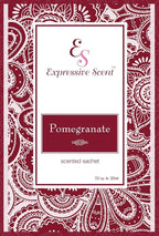 Expressive Scent – Home Fragrance Aromatic Sachets: Premium Long-Lasting Aroma, for Drawers Dressers Closets Car Kitchen, Pomegranate