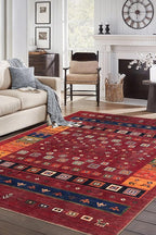 Keen Home Design 5x7 Rug - Machine Washable Area Rug with Non-Slip Backing, Ideal for Living Room, Dining Room, Bedroom - Vintage, Easy Clean, Durable, Low Pile Rug - (5' x 7')
