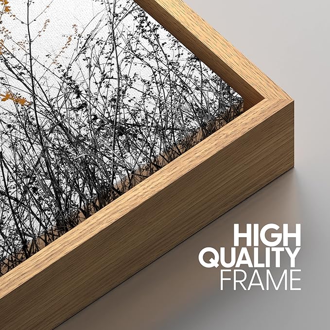 SIGNWIN 3 Piece Framed Canvas Wall Art Wild Grass Field Nature Wilderness Photography Abstract Contemporary Landscape Canvas Prints Home Artwork Decoration for Living Room,Bedroom - 24"x36"x3 Natural