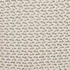 REDEARTH Square Pouf Ottoman Foot Stool - Hand Knitted Bean Bag - Cord Boho Pouffe - Accent Poof for Living Room - Nursery - Bedroom - Kids Bedroom - Patio - 100% Cotton (16" x 16" x 16") - Ivory