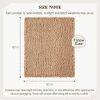 Carriediosa Chunky Knit Throw Blanket 50" X 60", 100% Hand Made Large Chenille Loop Yarn Soft Fluffy Throws for Couch Sofa Bed, Big Crochet Cozy Heavy Thick Cable Woven Blankets, Tan Brown