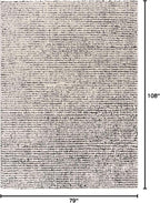 BoutiqueRugs Keita Contemporary Mosaic Area Rug - High Pile Fluffy Soft Shag Carpet for Living Room, Bedroom - Black and White - 6'7" x 9' (6x9)