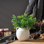 Ceramic Vase, 5.8 Inch Terracotta Vase with Handles, Boho Decor Decorative Vase, Rustic Vase for Home Decor, Farmhouse, Living Room, Table - Beige