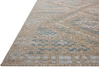 Loloi Amber Lewis Topanga Collection TOP-04 Natural/Aqua 2'-3" x 3'-9" Indoor/Outdoor Area Rug