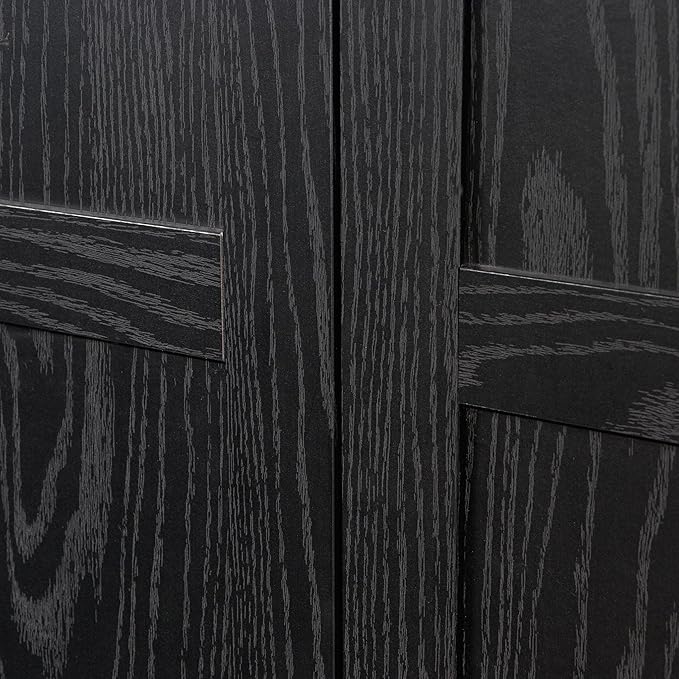 Sauder Tall Storage Cabinet, Black, 4 Adjustable Shelves, Multi-Room Use