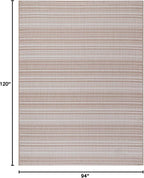 Stripe Outdoor Rug 8x10 Washable Outside Carpet for Indoor Patio Porch Waterproof Easy Cleaning Non Shedding Area Rugs Beige 8 x 10