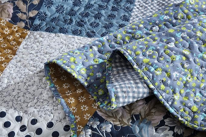 Travan 3-Piece Queen Quilt Sets with Shams Oversized Bedding Bedspread Reversible Soft Coverlet Set, Queen Size