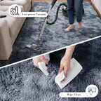 Soft Runner Rugs for Bedroom, Mottling Dark Grey 2x8 Runners for Hallways Fluffy Rug Carpet, Bedside Rug for Living Room Bedroom Kids Room Home Decor