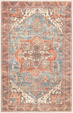 Keen Home Design 2x3 Rug - Machine Washable Entry Rug with Non-Slip Backing, Ideal for Enteryway, Kitchen, Bathroom, Laundry Room - Vintage, Easy Clean, Durable, Low Pile Rug - (2' x 3')