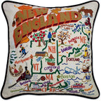 Catstudio New England Embroidered Decorative Throw Pillow