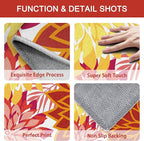 Area Rug 3x5 Washable Entry Rug Multicolored Tropical Botanical Modern Floral Indoor Kitchen Door Mat Entrance Carpet Non Slip for Bedroom Living Room, Porch