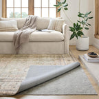 Loloi Loloi-Grip Rug Pad, FPAD2 Grey, 6'-0" x 9'-0", .13" Thick, Gray, 1/8 inch, Reversible, Soft, Cushion, Low Profile, Hardwood, Carpet, Tile, Vinyl, Linoleum, Multi Surface, Trim to fit, Rug Pad