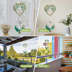 Tree of Life Dream Catchers, Dreamocean Crystal Sun Catchers Prism Hanging Heart Rainbow Suncatcher Window Wall Hangings Outdoor Garden Decor for Adults Girls