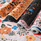 Door Mat Indoor Entrance 2x3 Rug Machine Washable Boho Floral Small Area Rug Non-Slip Low Pile Throw Rugs for Entryway, Kitchen, Front Door Indoor Entrance, Entry, Kids Room (Blue)