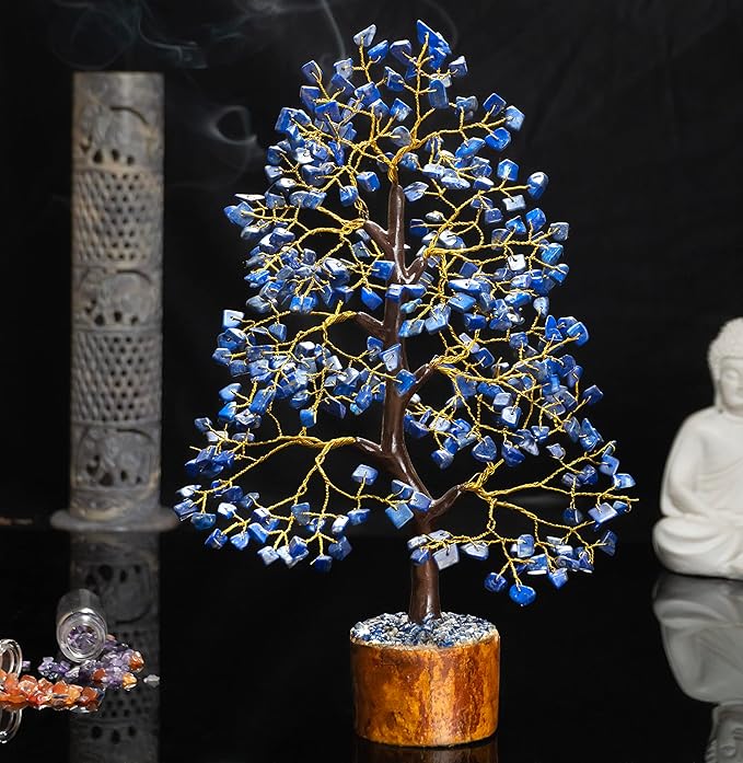 Lapis Lazuli Tree - Crystal Tree - Chakra Tree of Life - Gemstone Tree - Feng Shui Tree - Money Tree - Chakra Decor - Crystal Gift - Healing Crystals - Spiritual Gift - Home Decor - Positive Energy