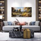 Natural Landscape Pictures for Living Room Wall Decoration,Large Farmhouse Wall Decor Office Canvas Wall Art 29 x 59 Inch