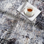 Rugcomf Modern Abstract 5'x7' Area Rugs - Machine Washable, Non-Slip Low Pile Boho Carpet for Living Room, Bedroom, Dining Room, Farmhouse, Kids Playroom, Office - Brown