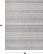 Stripe Outdoor Rug 5x7 Washable Outside Carpet for Indoor Patio Porch Waterproof Easy Cleaning Non Shedding Area Rugs Gray 5 x 7