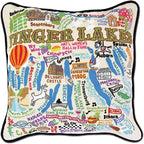 Catstudio Finger Lakes Embroidered Decorative Throw Pillow