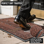 Yimobra Welcome Mat Outdoor Indoor, Waterproof Heavy Duty Front Door Mat Outside Entrance, Extra Sturdy Non-Slip Doormat, Low Profile, Dirt Trapping, 36x24 Inches, Maroon