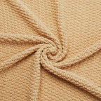 Amazon Basics Chunky Cable Knit Throw Blanket for Couch, Sofa, Bed, Lightweight Soft Cozy, Sand, 50"x 60"