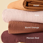 Bedsure Cotton Duvet Cover Queen - 100% Cotton Waffle Weave Hazel Duvet Cover Queen Size, GentleSoft™ and Breathable Bedding Set for All Season, 3 Pieces, 90"x90"