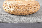 CAMILSON Easy Jute Rug 8x10, Indoor Outdoor Grey Color Area Rugs for Living Room Farmhouse Patio and Kitchen Rug, Solid Boho Woven Design, Easy-Cleaning, Washable Outside Carpet Alfombras (8 x 10)