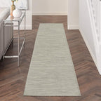 Nourison Positano Indoor/Outdoor Light Grey 2'2" x 12' Area Rug, Easy Cleaning, Non Shedding, Bed Room, Living Room, Dining Room, Backyard, Deck, Patio (2x12)