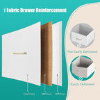 Large Dresser for Bedroom with 18 Drawers, Tall Fabric Storage Cabinet, Chest of Drawers for Closet, Nursery, Bedside, Living Room, Entryway, Hallway (White)