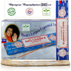 Satya Nagchampa Incense Sticks, Satya Bng (Bangalore) Insenses 15gmx12 Pack with Raajsee Incense Holder Bundle, Satya Nagchampa Natural Incense