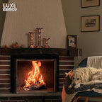 Large Candle Holders for Pillar Candles - Rustic Farmhouse Style Home Decor - Perfect for Table Centerpieces, Coffee Table or Fireplace Mantel - 3 Piece Set - Natural