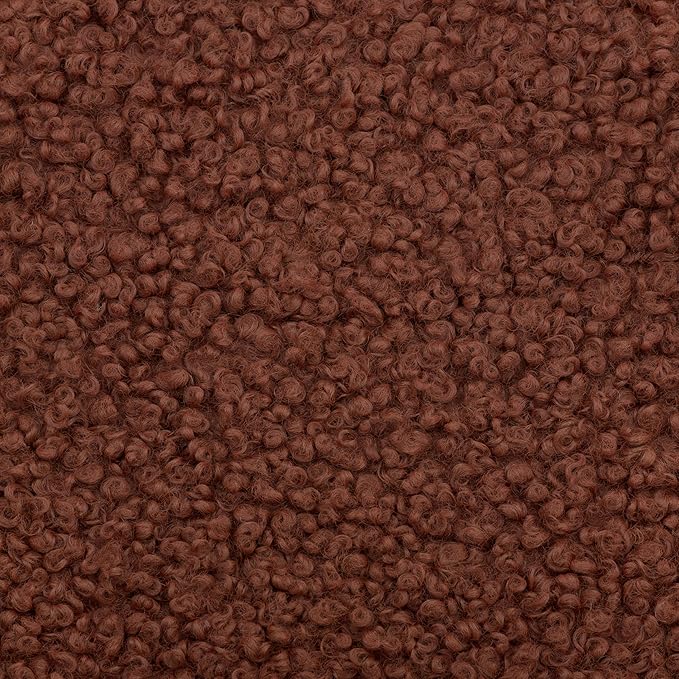 Babyletto Kids Mini Mushroom Pouf - Ottoman Foot Rest - Poofy Plush, Round Footrest Stool for Couch - GREENGUARD Certified Soft & Stuffed, Comfy Small Pouf Ottoman for Living Room/Nursery Floor, Rouge