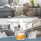 SMELLS BEGONE Air Freshener Odor Absorber Gel - 15 oz, Pack of 2 - Absorbs and Eliminates Odor in Pet Areas, Bathrooms, Cars, & Boats - Made with Essential Oils - Energizing Citrus Scent