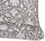 Ridhi Modern Farmhouse Pillow Covers Decorative Cotton Throw Pillow Covers Set of 2 Taupe Cushion Covers with Piping for Couch Sofa Bed Living Room Spring Home Decor 24x24