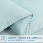 EASELAND Twin XL Down Alternative Comforter - Quilted Duvet Insert for All Seasons, Soft Lightweight with Corner Tabs, Summer Winter Warm Bedding, Aqua 68×92 Inches