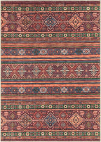 Keen Home Design 10x14 Rug - Machine Washable Area Rug with Non-Slip Backing, Ideal for Living Room, Dining Room, Bedroom - Vintage, Easy Clean, Durable, Low Pile Rug - (9'7" x 14')