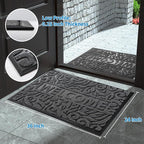 Yimobra Welcome Mat Outdoor, 36x24 Waterproof Door Mat Outside Entrance, All-Weather Non Slip Front Door Mat, Low-Profile Entryway Mat Indoor, Porch and Patio, Grey