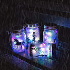 8 Pack Solar Outdoor Fairy Star Firefly Jar Lids Lights,Solar Fairy String Lids Lights（No Jars）,Waterproof Lantern Mason String Solar Lights with Hangers for Regular Mouth Jars
