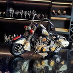 Collectible Vehicles Vintage Motorcycle Model Decoration Iron Motorcycle Miniature Sculpture for Table Book Shelf Decor Gift