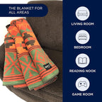 Beacon Blankets Southwestern Chief Henry Native American Design Throw - 72" x 86" Blanket Only - Premium Plush Blanket Can be Used for Twin or Full Size Bed