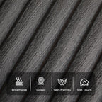 Furniliving Modern Round Ottoman, Large Size Bedroom Ottoman Footstool Round Ottomans Stool for Living Room, Bedroom, Makeup Room, Black, Faux Fur