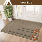 COSY HOMEER-Door-Mat 20" x 32" Non Slip Absorbent Entryway Rugs Dirt Trapper Doormats Washable Entrance Mats Low Pile Welcome Floor Mat for Front Back Door and Entry Mats,Taupe