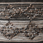 REDEARTH · Tufted Pouf Ottoman with Filler Textured Storage Cube Bean Bag Pouffe Footrest Living Room, Bedroom, Nursery, Indoor, Covered Patio; 100% Cotton (17.5"X17.5"X17.5", Black Jasper)