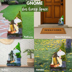 Water Pump Gnome Decorations for Yard/Lawn Outdoors Decor – Weatherproof Garden Statue – Fun Spring Summer Charming Gnomes Gifts for Women (Forest Green) and Home.