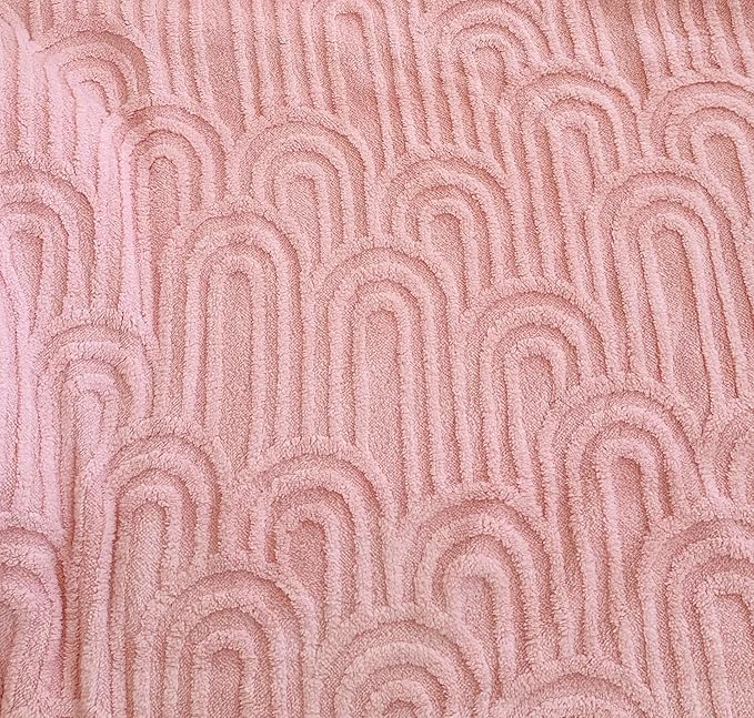 UKELER Sherpa Bed Blanket 80 × 90 inch, Ultra Soft Queen Size Throw Blanket for All Season, Cozy Plush Arch Fleece Blankets for Bedroom Living Room Dorm Hostel Sofa Camping, Pink